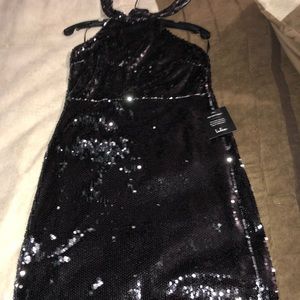 Black sequins dress